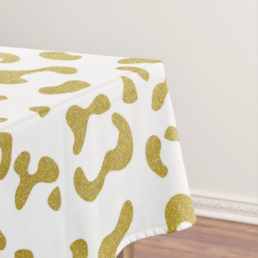 Gold Leopard, Gold Glitzer, Leopard Print Tischdecke (Beispiel)