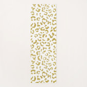 Gold Leopard, Gold Glitzer, Leopard Print Yogamatte (Vorderseite)