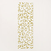 Gold Leopard, Gold Glitzer, Leopard Print Yogamatte (Rückseite)