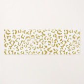 Gold Leopard, Gold Glitzer, Leopard Print Yogamatte (Vorderseite (Horizontal))