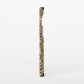 Gold Leopard Handgeschriebener Name Metal Case Mat Samsung Galaxy Hülle (Linke Seite)