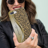 Gold Leopard Handgeschriebener Name Metal Case-Mate iPhone Hülle