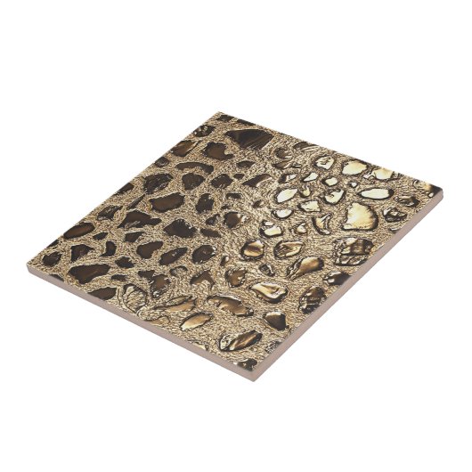 Gold Leopard Metallic Animal Spots Fliese (Seite)