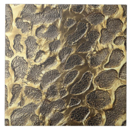 Gold Leopard Metallic Animal Spots Fliese
