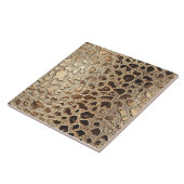 Gold Leopard Metallic Animal Spots Fliese (Seite)