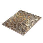 Gold Leopard Metallic Animal Spots Fliese (Seite)