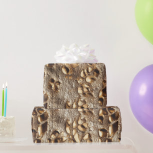 Gold Leopard Metallic Flecken Geschenkpapier