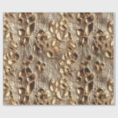 Gold Leopard Metallic Flecken Geschenkpapier (Flach)