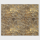 Gold Leopard Metallic Flecken Geschenkpapier (Flach)