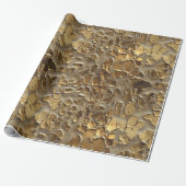 Gold Leopard Metallic Flecken Geschenkpapier (Ungerollt)