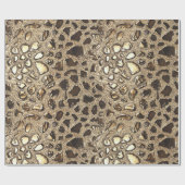 Gold Leopard Metallic Flecken Geschenkpapier (Flach)