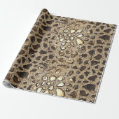 Gold Leopard Metallic Flecken Geschenkpapier (Ungerollt)