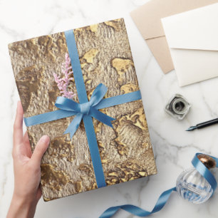 Gold Leopard Metallic Spots Geschenkpapier