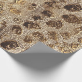 Gold Leopard Metallic Spots Geschenkpapier (Ecke)