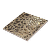 Gold Leopard Metallic Tierflecken Fliese (Seite)
