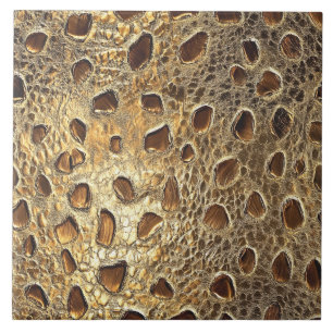 Gold Leopard Metallic Tierflecken Fliese