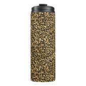 Gold Leopard Muster Thermosbecher (Vorderseite)
