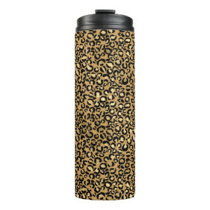 Gold Leopard Muster Thermosbecher