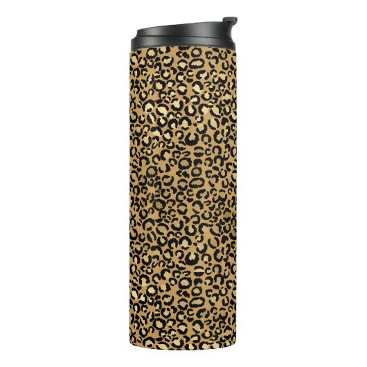 Gold Leopard Muster Thermosbecher (Nach links gedreht)