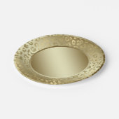Gold Leopard Pappteller (Schrägansicht)