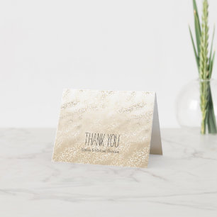 Gold Leopard Print Chaki Creme Beige Dankeskarte