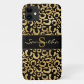 Gold Leopard Print Custom Case-Mate iPhone Fall Hülle (Rückseite)