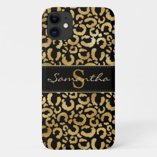 Gold Leopard Print Custom Case-Mate iPhone Fall Hülle