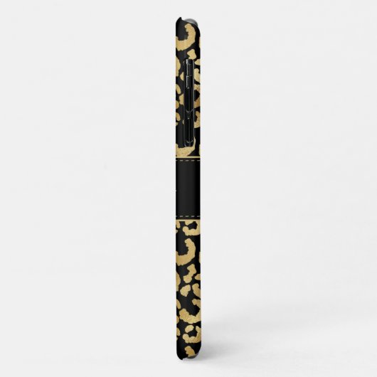 Gold Leopard Print Custom Case-Mate iPhone Fall Hülle (Hinten/Links)