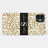 Gold Leopard Print Custom Case-Mate iPhone Fall Hülle (Rückseite (Horizontal))