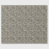 Gold Leopard Print Geschenkpapier (Flach)