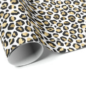 Gold Leopard Print Geschenkpapier (Rolleneckpunkt)