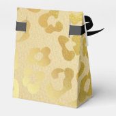 Gold Leopard Print Gift Favor Box Geschenkschachtel (Rückseite)