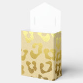 Gold Leopard Print Gift Favor Box Geschenkschachtel (Geöffnet)
