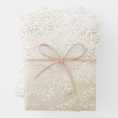 Gold Leopard Print Khaki Cream Beige Wasserfarbe Geschenkpapier Set (Beispiel)