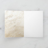 Gold Leopard Print Khaki Cream Beige Wasserfarbe Karte (Innenseite)