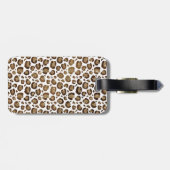 Gold Leopard Print Mit Monogramm Gepäckanhänger (Rückseite horizontal)