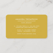 Gold Leopard Print | Moderne Eventplaner Visitenkarte (Rückseite)