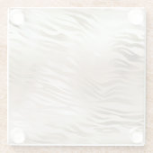 Gold Leopard Print Ombre Glass Untersetzer (Rückseite)