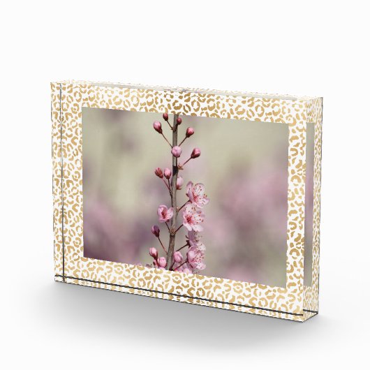 Gold Leopard Print Personalisiert Foto (Rechts)