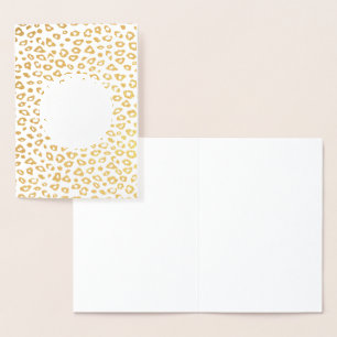 Gold Leopard Print Personalisiert Geburtstag Folienkarte