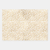 Gold Leopard Print Pink Glitzer Glitz Geschenkpapier Set (Vorderseite 2)