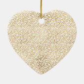 Gold Leopard Print Pink Glitzer Glitz Keramik Ornament (Hinten)