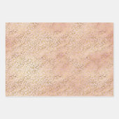 Gold Leopard Print Pink Roses Floral Geschenkpapier Set (Vorderseite 3)