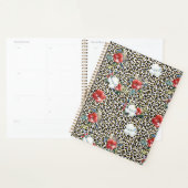 Gold Leopard Print Red White Floral Planer (Anzeige)