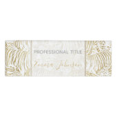 Gold Leopard Tiger Animals Namenschild (Vorderseite)