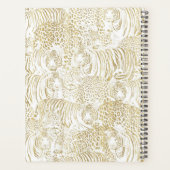 Gold Leopard Tiger Animals Planer (Rückseite)