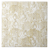 Gold Leopard Tiger-Muster