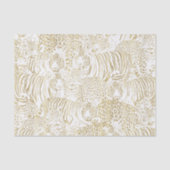 Gold Leopard Tiger-Muster Seidenpapier (Vorderseite)