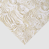 Gold Leopard Tiger-Muster Seidenpapier (Ausschnitt)