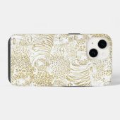 Gold Leopard Tiger Tiere iPhone Hülle (Rückseite (Horizontal))